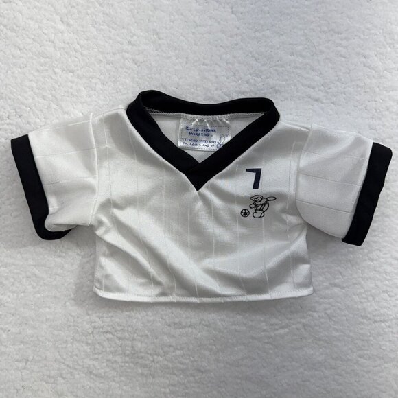 Build-a- Bear Soccer Outfit 2 Pieces Shorts & Jersey #7 B & W Plush Bear Outfit - Picture 4 of 10